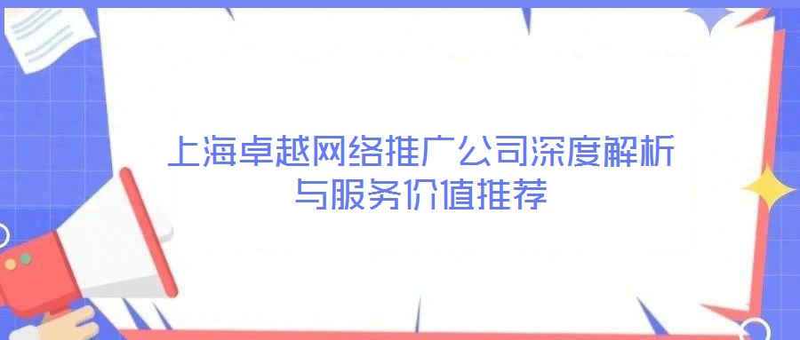 上海卓越網(wǎng)絡(luò)推廣公司深度解析與服務(wù)價(jià)值推薦