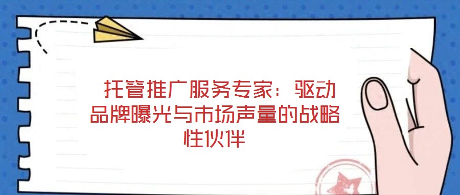 托管推廣服務(wù)專家:驅(qū)動(dòng)品牌曝光與市場(chǎng)聲量的戰(zhàn)略性伙伴