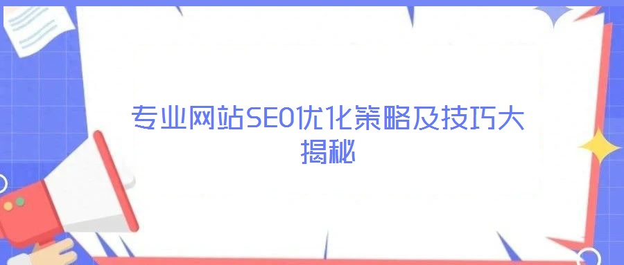 專業(yè)網(wǎng)站SEO優(yōu)化策略及技巧大揭秘