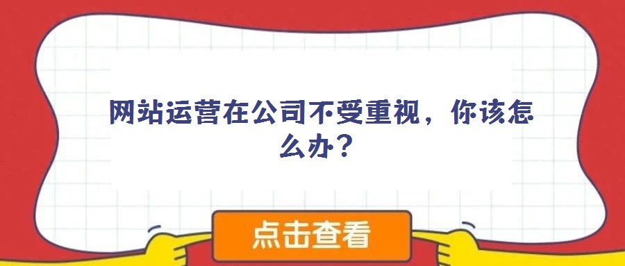 網(wǎng)站運(yùn)營在公司不受重視，你該怎么辦？